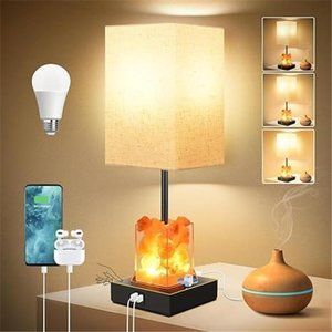 Touch Table Lamps with USB Ports, 3-Way Dimmable Bedside Nightstand Lamp